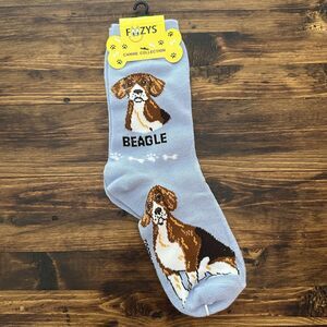 NWT Forzys Blue Printed Beagle Design Crew Socks Women's One Size